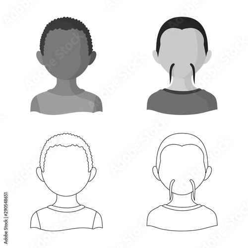 Vector illustration of imitator and resident icon. Set of imitator and culture stock symbol for web.
