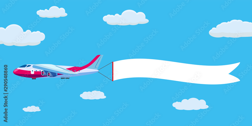 Cargo aircraft pulling advertisement banner Cargo aircraft pulling advertisement banner