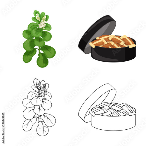 Vector illustration of refuse and stop sign. Set of refuse and habit vector icon for stock.