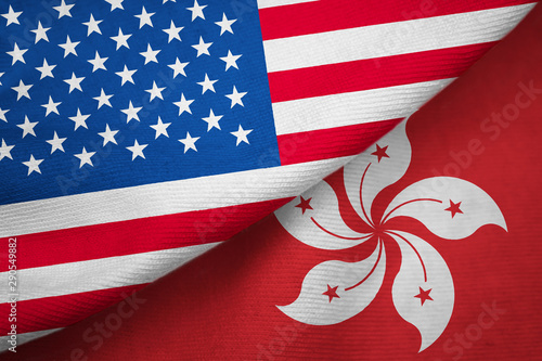 Fototapeta Naklejka Na Ścianę i Meble -  Relations between Hong Kong and USA 