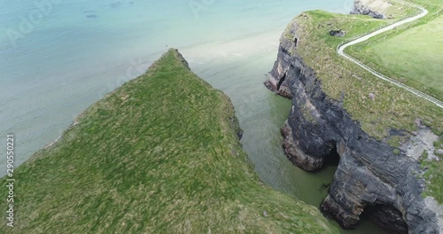 Tilt down aerial, Ballybunion Beach coastline