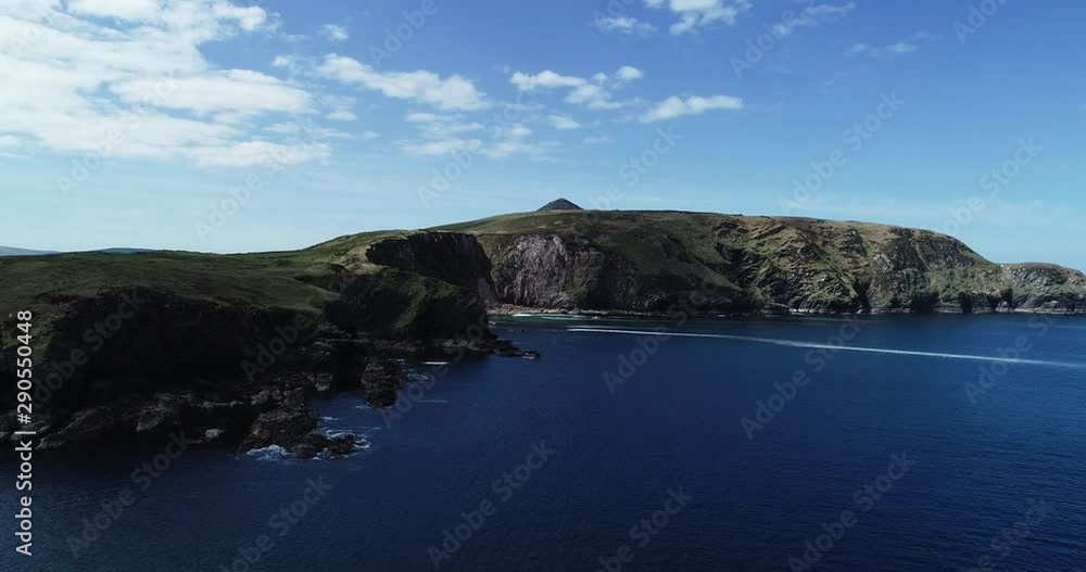 Valentia Island off the coast of Ireland, wide aerial Valentia Island off the coast of Ireland, wide aerial