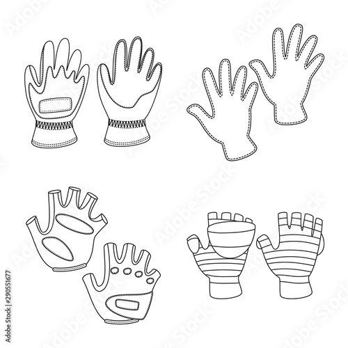 Vector design of accessory and style sign. Collection of accessory and distinctive vector icon for stock. © pandavector