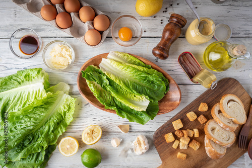 Naklejka authentic mexican caesar salad image