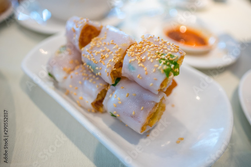 You Tiao - Breakfast - Zhaliang - wrapped in rice paper - dimsum photo