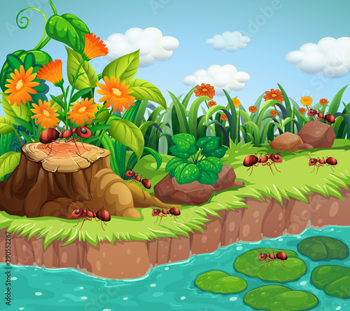 Background scene with nature theme