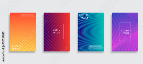 Minimal covers design. Colorful halftone gradients. Future geometric patterns. Eps10 vector.