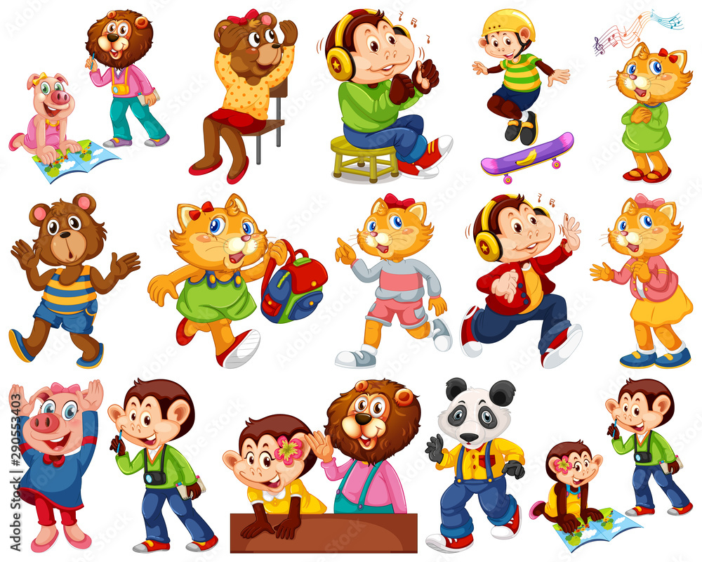 Animals acting in human-like actions and poses Animals acting in human-like actions and poses
