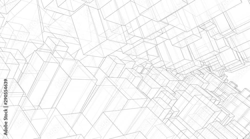 vector geometric background. abstract square shapes and bends