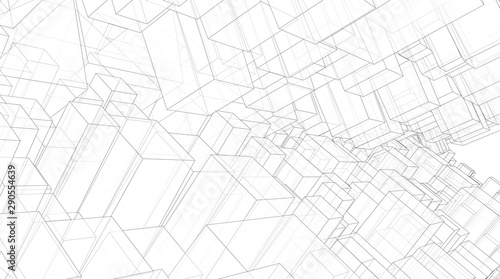 vector geometric background. abstract square shapes and bends
