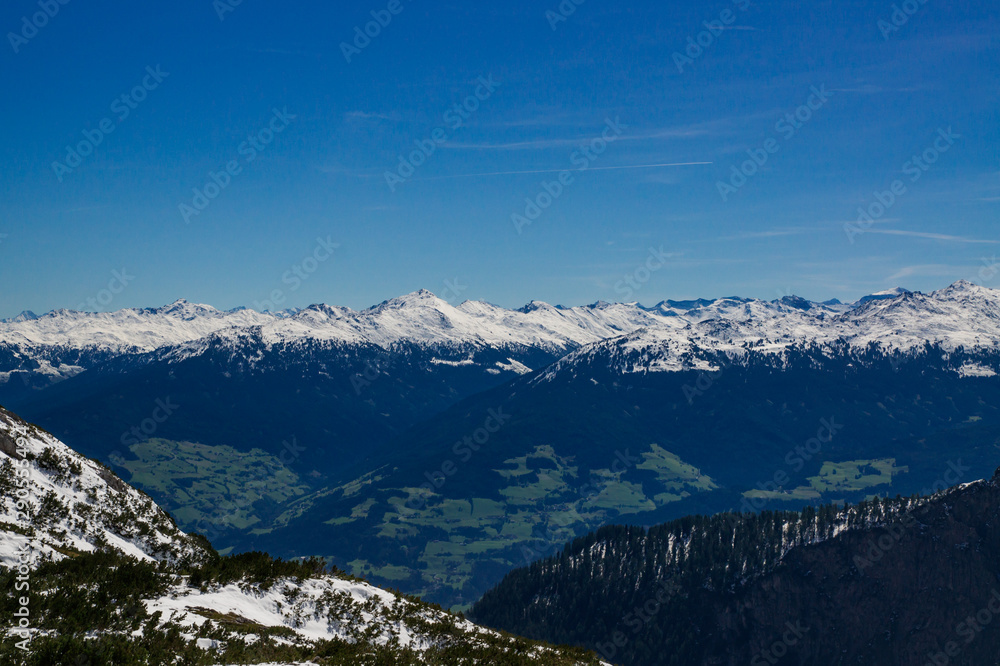 View from the Karwendel to the Tux Alps.