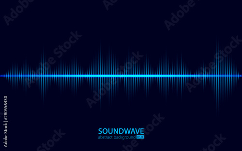Soundwave vector abstract background. Music radio wave