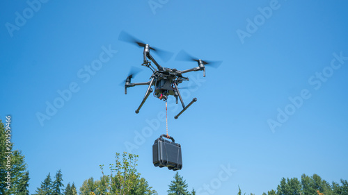 Drone delivering supplies 