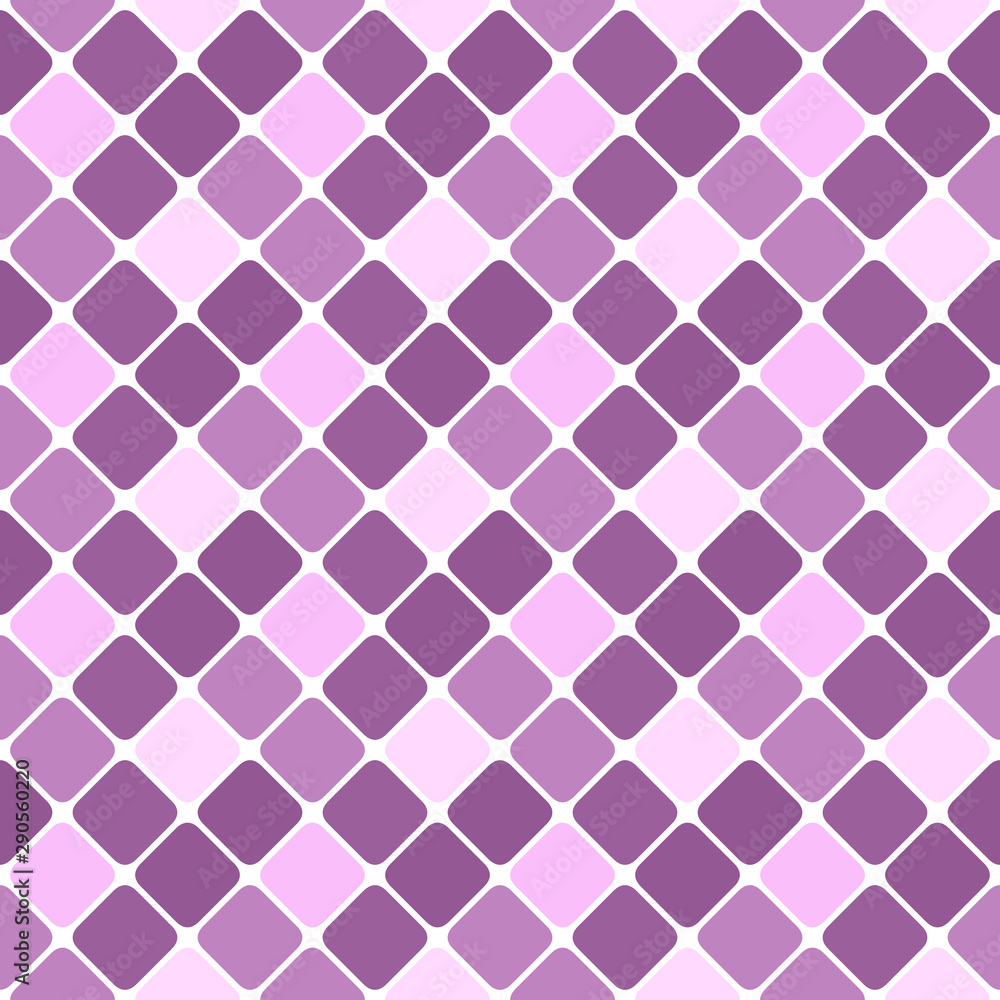 Fototapeta Seamless square pattern background - abstract lavender geometrical vector illustration from diagonal squares