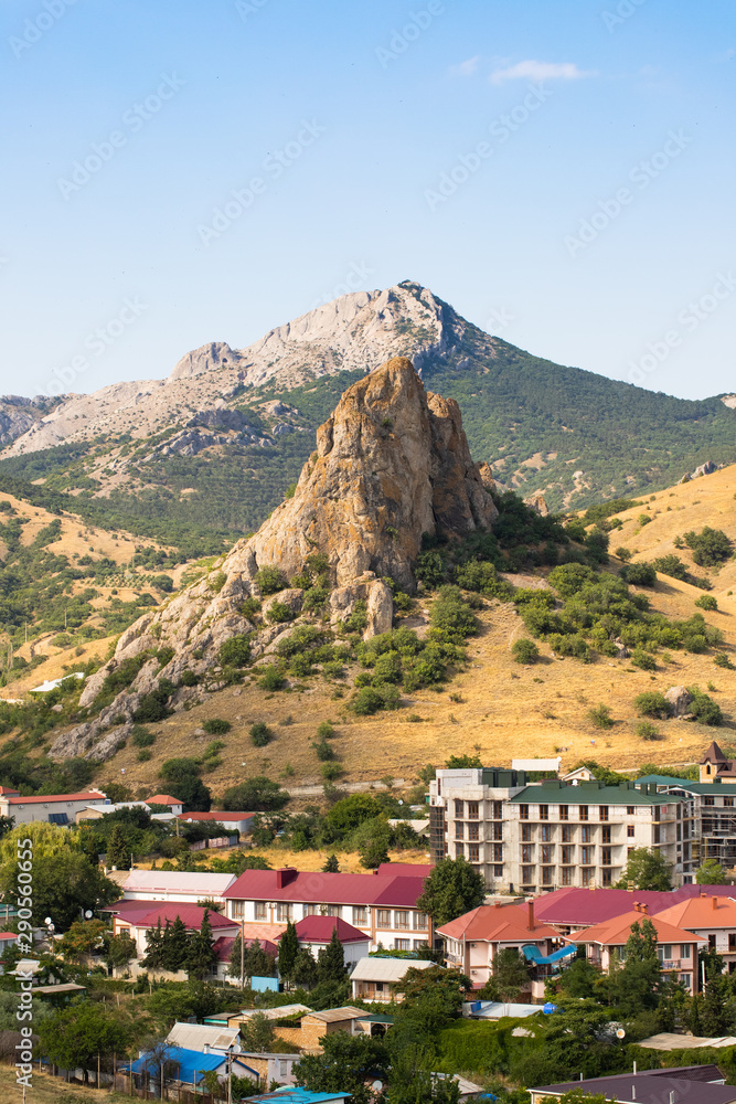 View On Honey Mountain In Kurortnoe Settlement In Crimea, Russia.