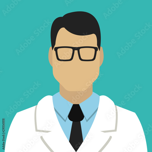 Doctor vector. Icon for web and mobile application. Flat design style.