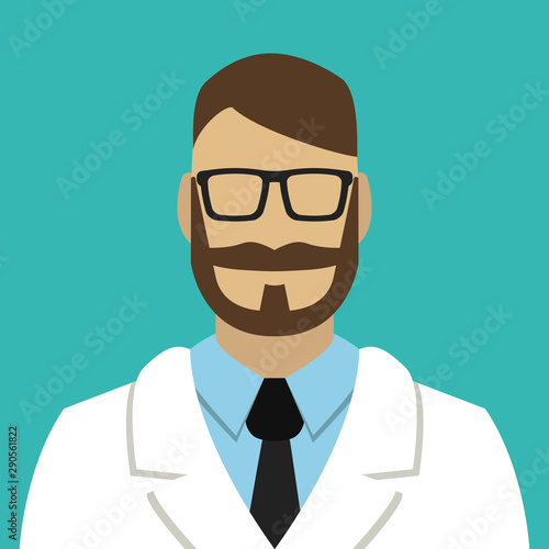 Doctor vector. Icon for web and mobile application. Flat design style.