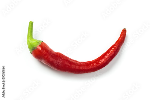 chili pepper isolated on a white background Clipping Path. Healthy food. Fresh vegetables.