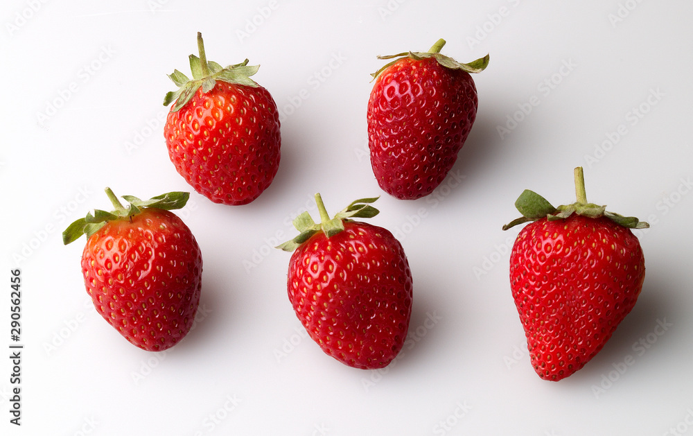 Study of Strawberrys against white Study of Strawberrys against white
