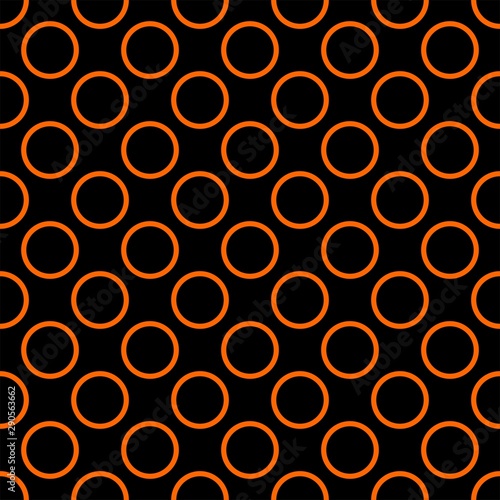 Dots orange and black vector background. Tile decoration wallpaper or autumn pattern