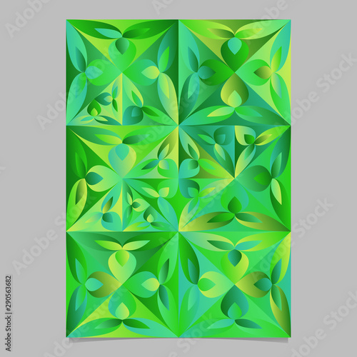Abstract geometrical floral mosaic background template - gradient vector flyer