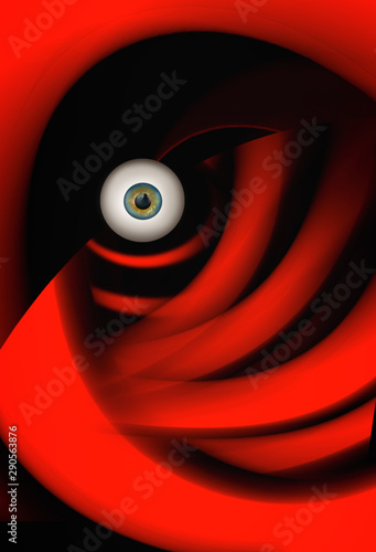 3D Rendering abstract illustration surreal portrait