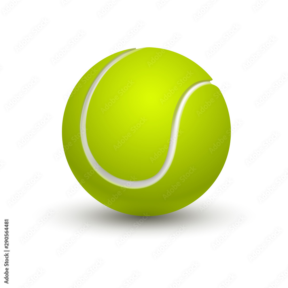 Isolated green tennis ball on white. Sport Isolated green tennis ball on white. Sport