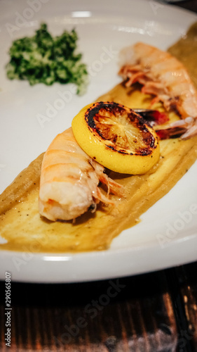 Gulf Shrimp with Charred Lemon Slices