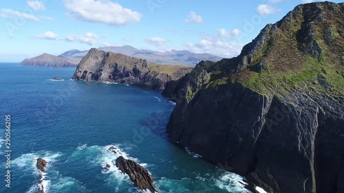 Aerial, Three Sisters coastline in Ireland