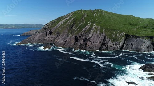 Aerial, remote Waterville coastline