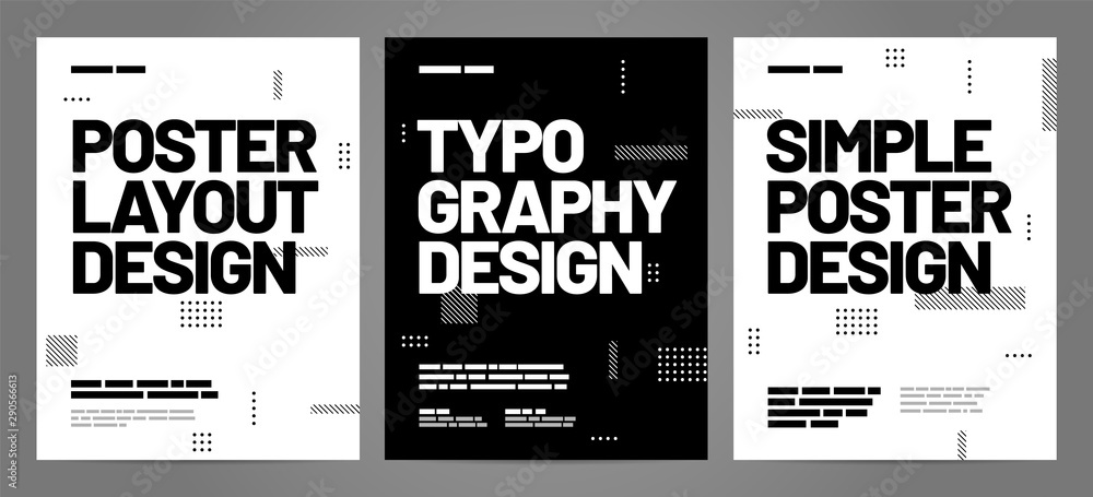 Simple template design with typography for poster, flyer or cover. - obrazy, fototapety, plakaty 