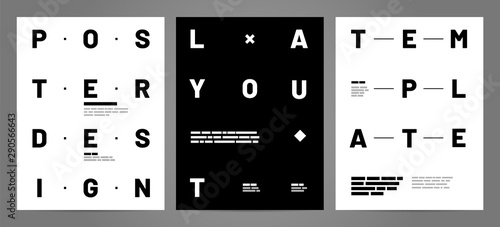 Simple template design with typography for poster, flyer or cover.