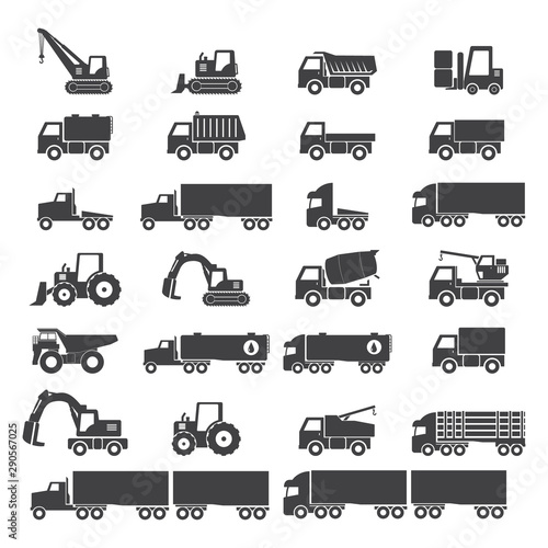 Icon Set, heavy duty machines