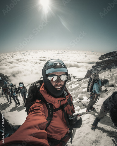 Portrait of mountaineer photo