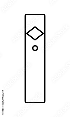 e cigarette vector illustration. electric cigarette line icon. Vape icon concept.