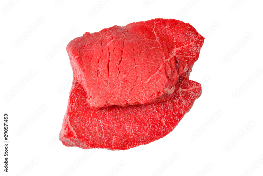Beef steak isolated on white background. Beef steak isolated on white background.