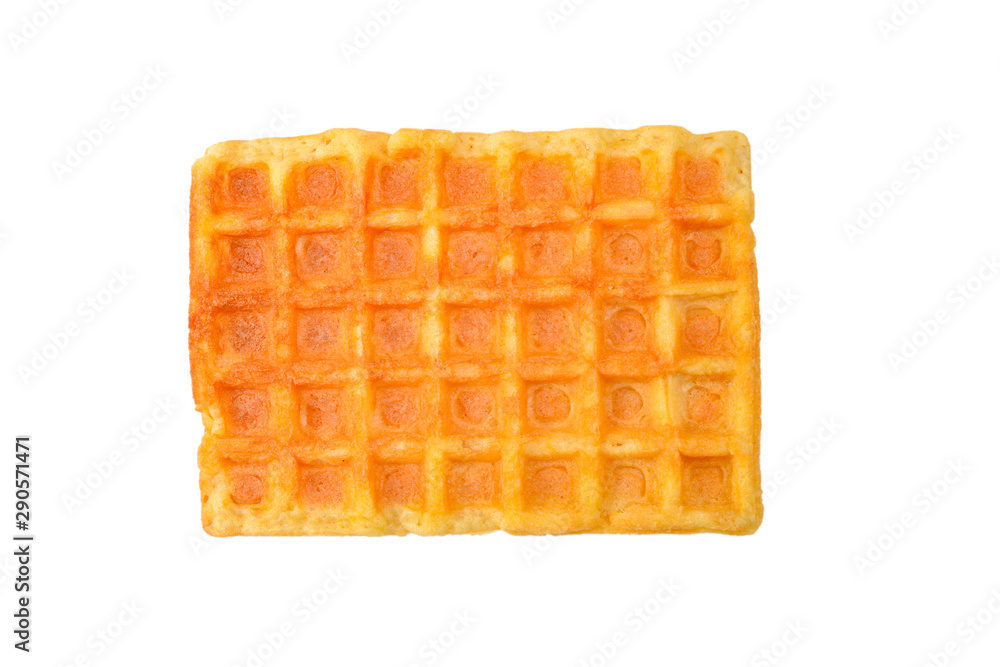 Belgian waffle isolated on white background. Belgian waffle isolated on white background.