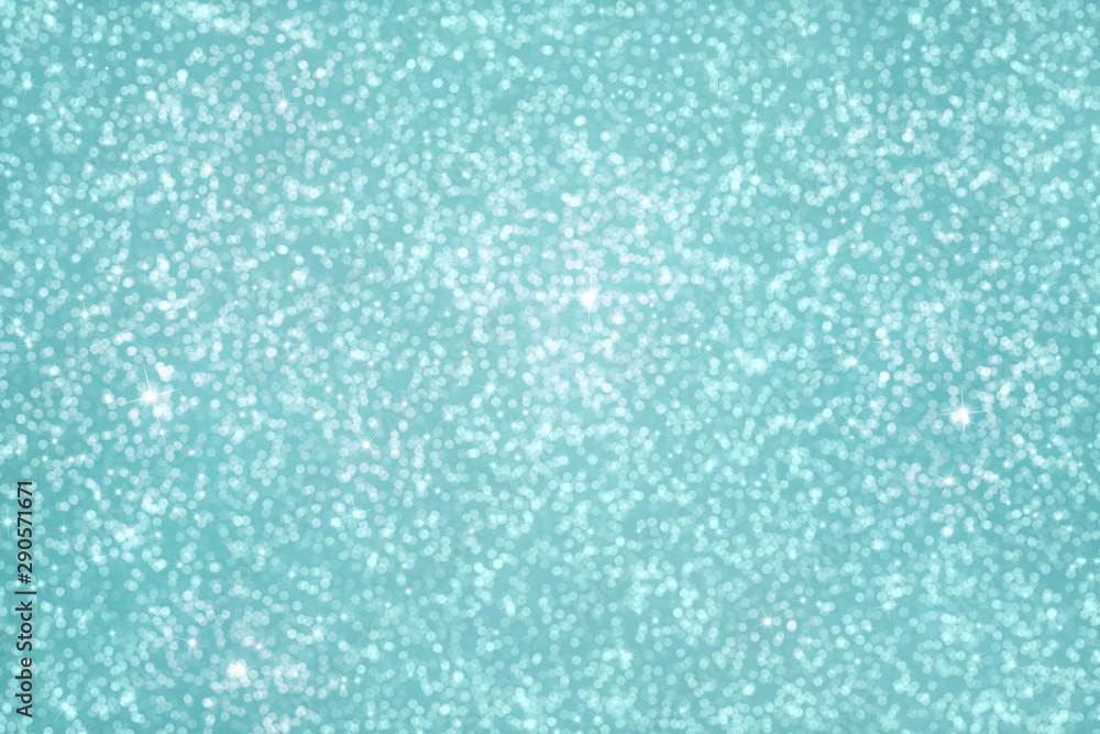 Abstract teal bokeh background - obrazy, fototapety, plakaty 