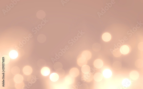 Abstract rose gold bokeh background	