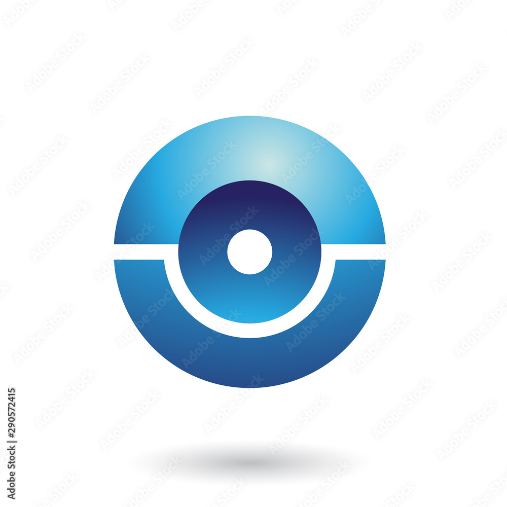 Blue Futuristic Shiny Sphere Illustration Blue Futuristic Shiny Sphere Illustration