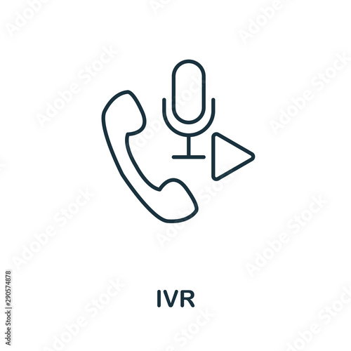Ivr outline icon. Thin line concept element from customer service icons collection. Creative Ivr icon for mobile apps and web usage