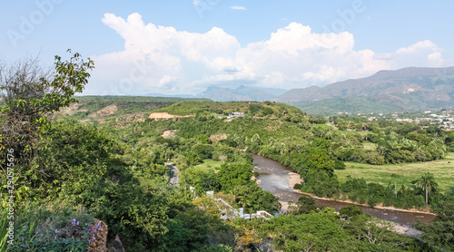 Landscape of Melgar in Tolima department. Sumapaz River Valley near the mouth of the Magdalena River. Colombia photo