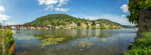 Fototapeta Naklejka Na Ścianę i Meble -  panoramic view with old bridge to Heidelberg