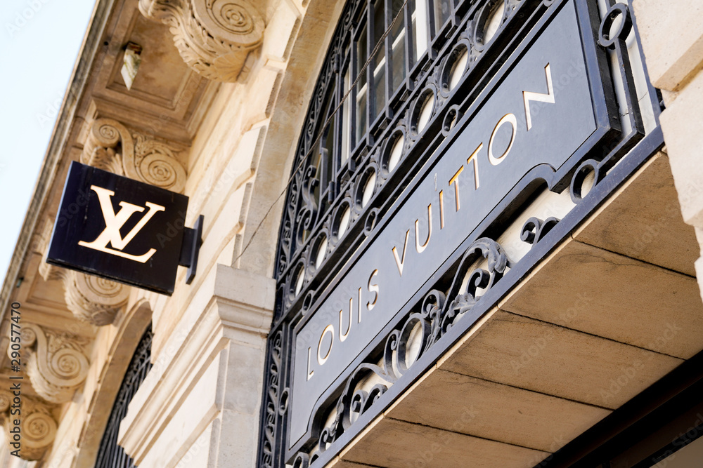 Bordeaux , Aquitaine / France - 09 18 2019 : Louis Vuitton shop French  fashion house Stock Photo