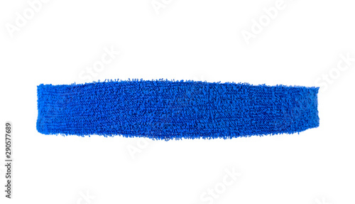 Narrow training headband isolated on a white background. Blue color.