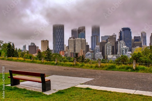 Mist Over Downtown Calgary photo