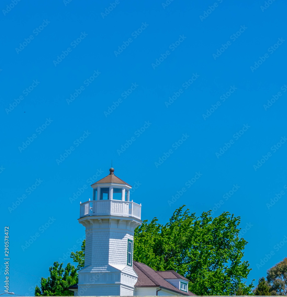 lighthouse and blue sky
