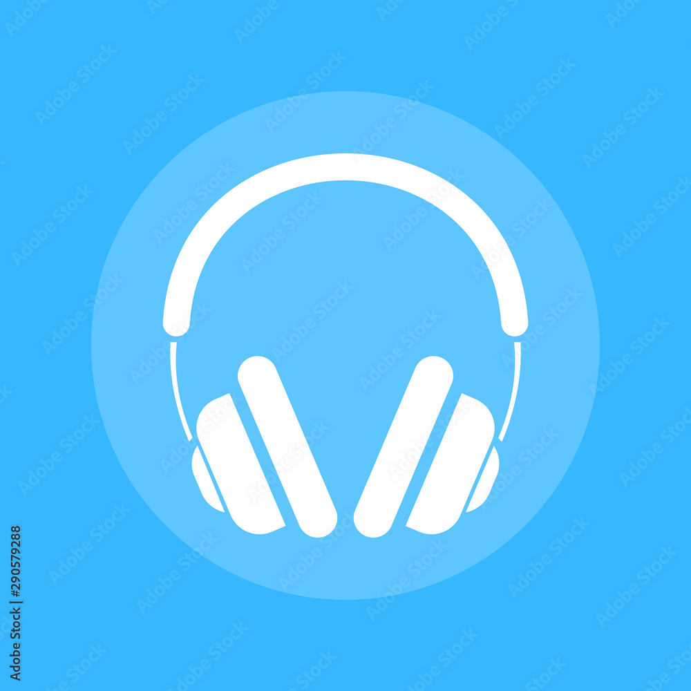 Headphones in flat style. Vector illustration. Headphones in flat style. Vector illustration.