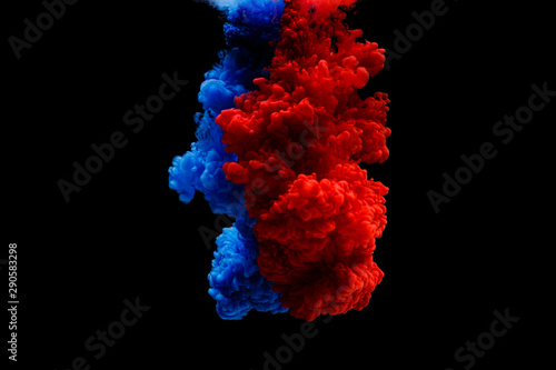 Blue and red ash