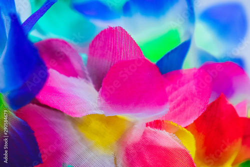 Canvas Print fragment of bright colored Leia for Hawaiian party